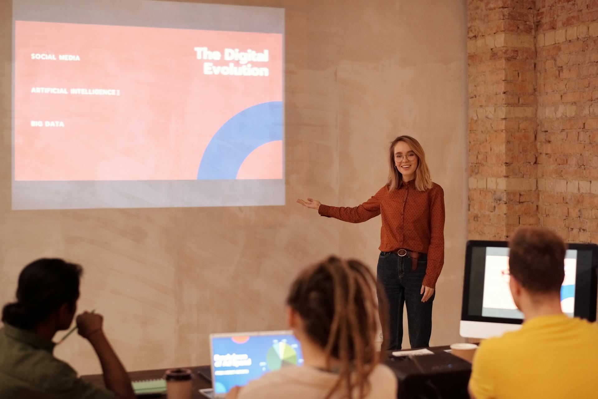 Woman making a presentation